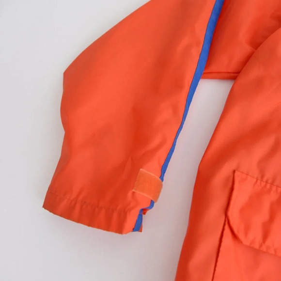 Vintage Polo Jeans Co. Ralph Lauren Orange Zip Up Rain Coat Size Medium - Picture 10 of 14